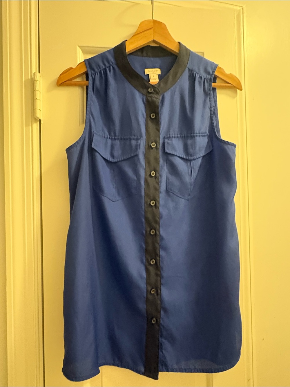 J. Crew blue sleeveless top